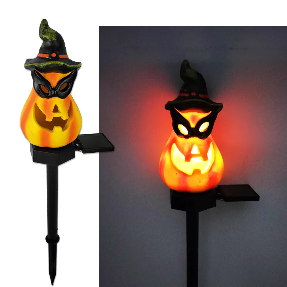Creative Solar Outdoor Garden Halloween Pumpkin Lantern Resin Handicrafts