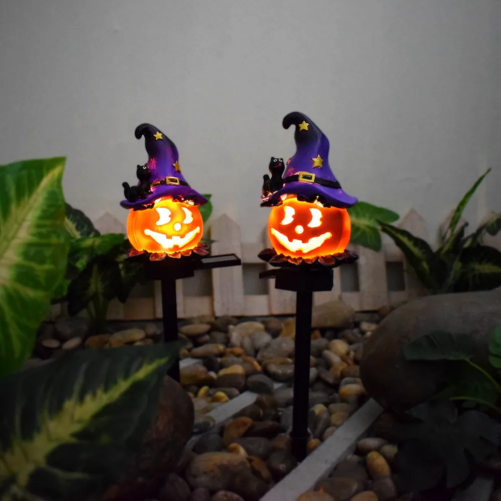 Creative Solar Outdoor Garden Halloween Pumpkin Lantern Resin Handicrafts