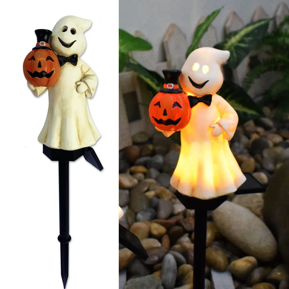 Creative Solar Outdoor Garden Halloween Pumpkin Lantern Resin Handicrafts