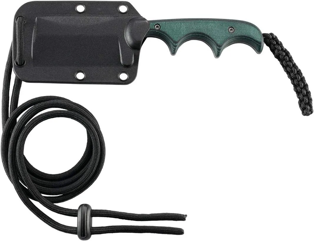 CRKT Minimalist Cleaver EDC : Compact Everyday Carry Fixed Blade , Folts Utility Knife with Bead Blast Finish, Resin Infused Fiber Handle, and Sheath 2383