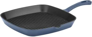 Cuisinart , 9.25" Square Grill Pan, Enameled Provencial Blue
