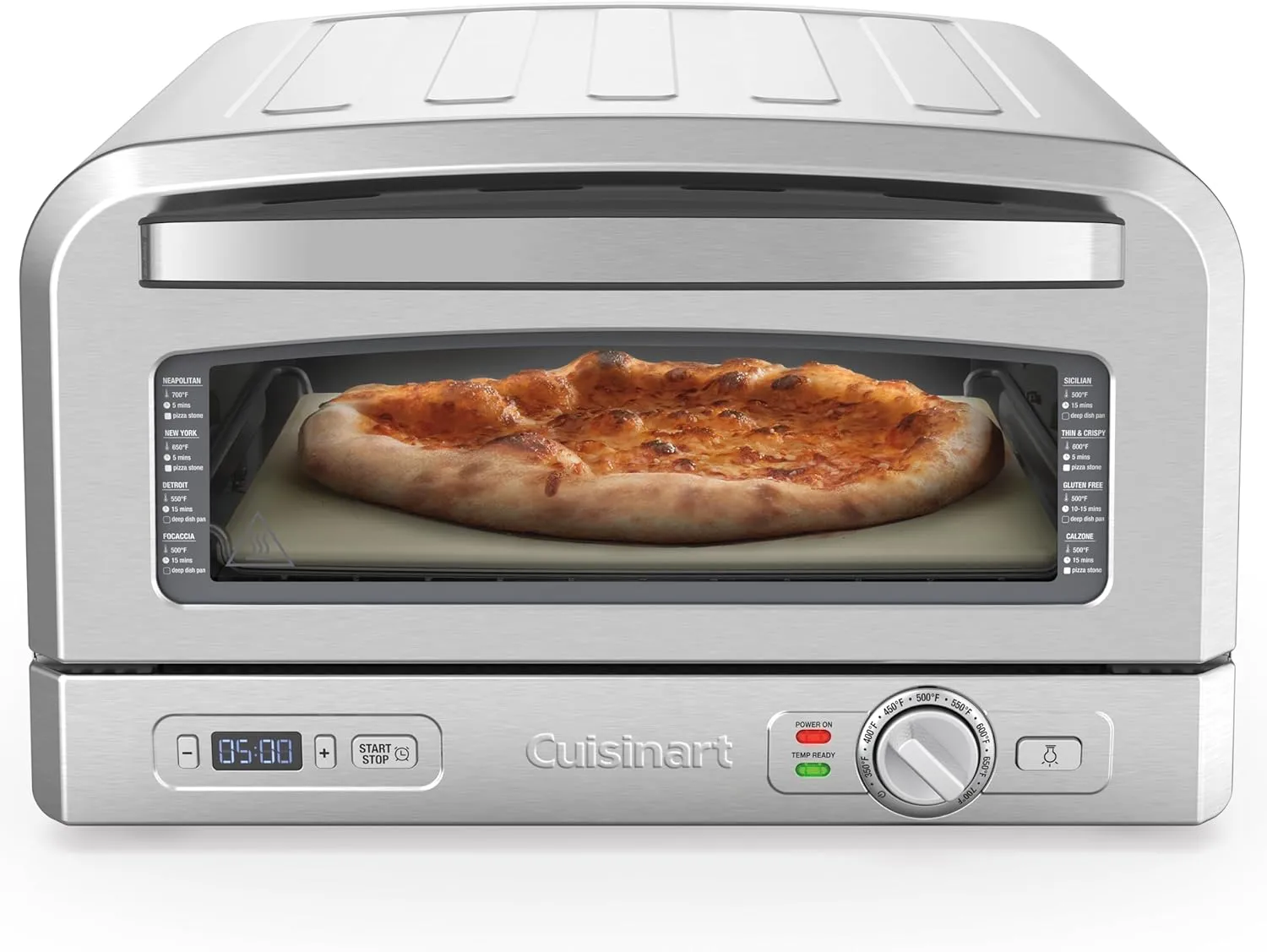 Cuisinart Indoor Pizza Oven – Bake 12” Pizzas in Minutes – Portable Countertop Pizza Oven – Stainless Steel - CPZ-120