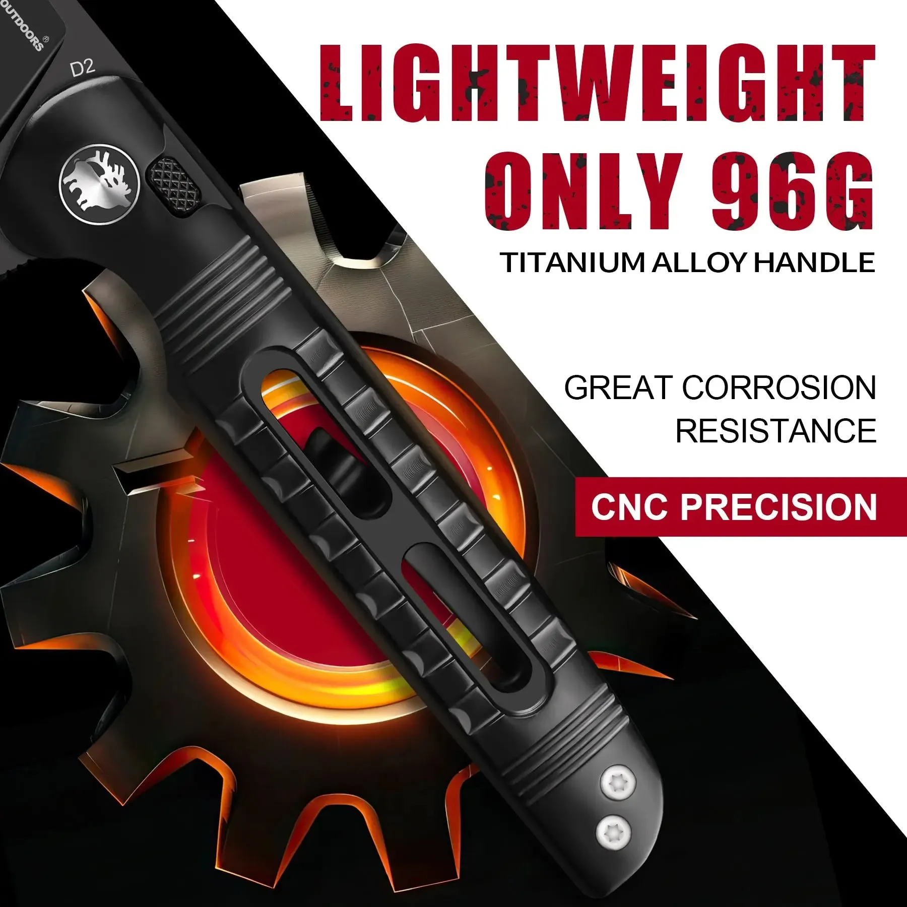 DARK MASTER | BUTTON LOCK | D2 | BLACK TITANIUM | ZD-112A
