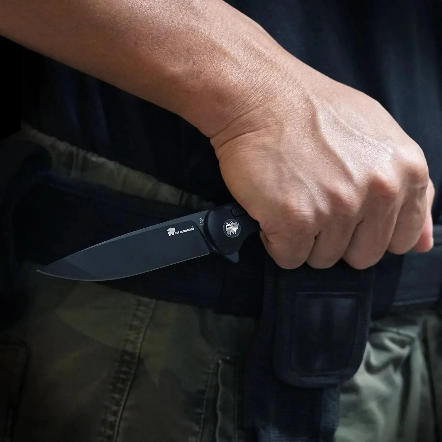 DARK MASTER | BUTTON LOCK | D2 | BLACK TITANIUM | ZD-112A