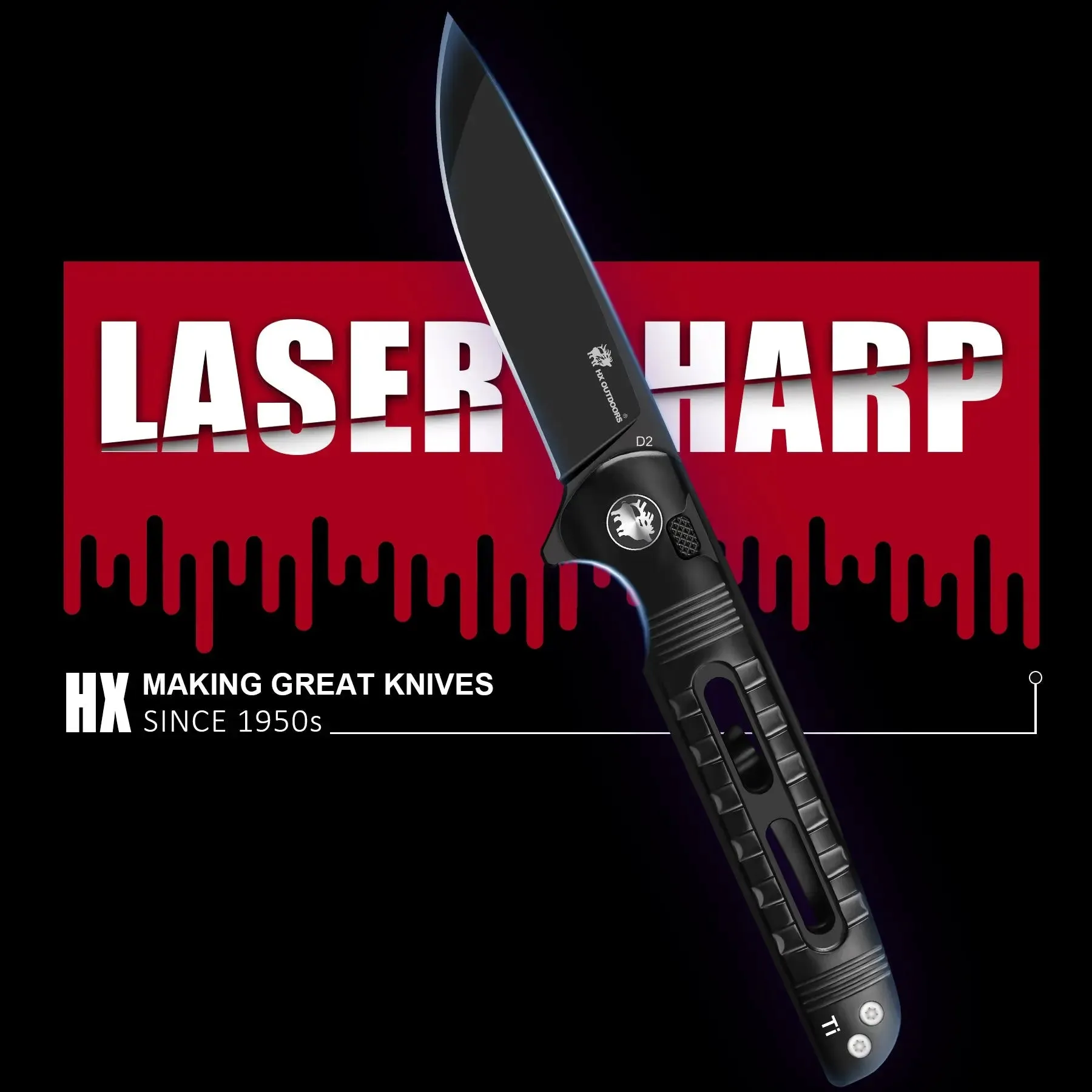 DARK MASTER | BUTTON LOCK | D2 | BLACK TITANIUM | ZD-112A