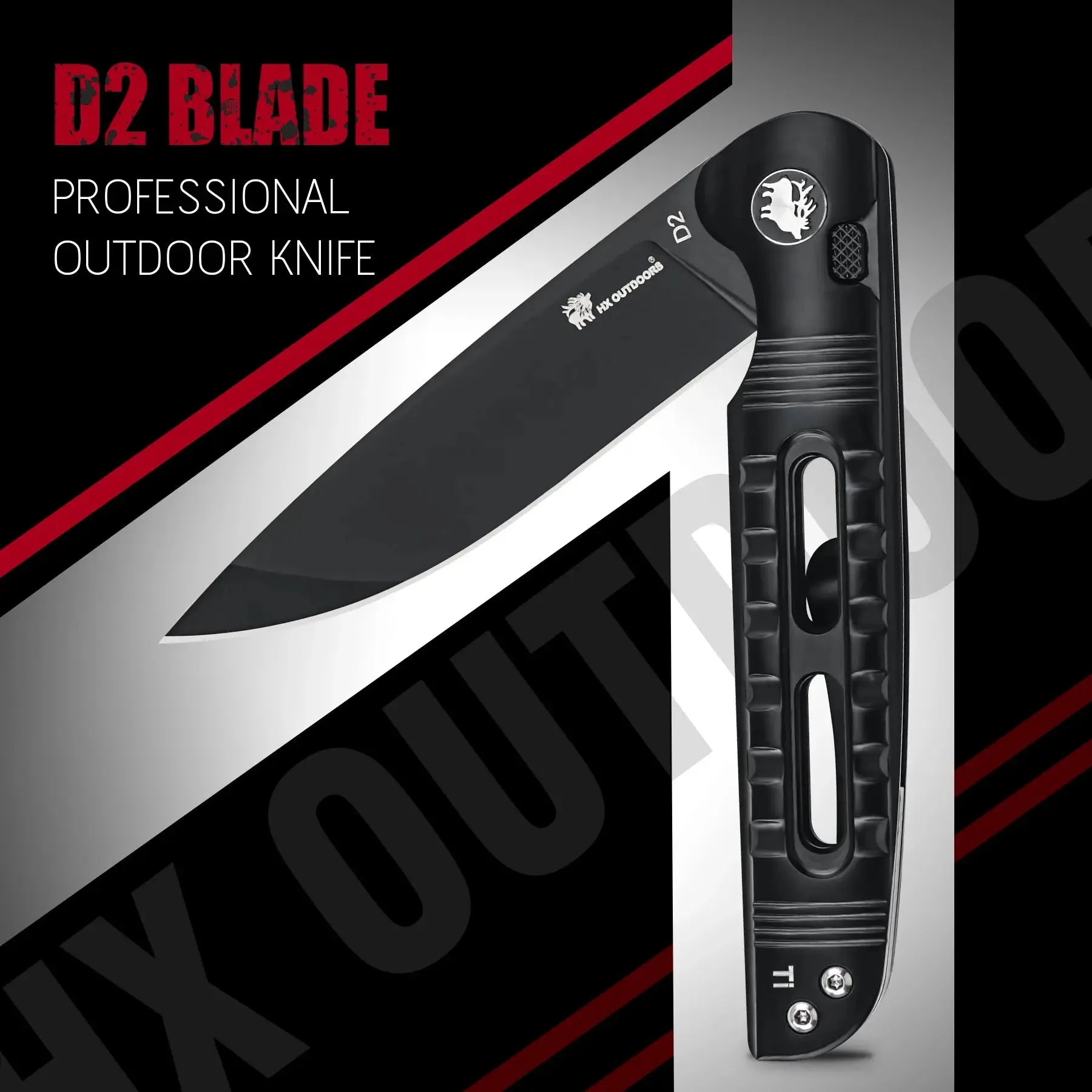 DARK MASTER | BUTTON LOCK | D2 | BLACK TITANIUM | ZD-112A