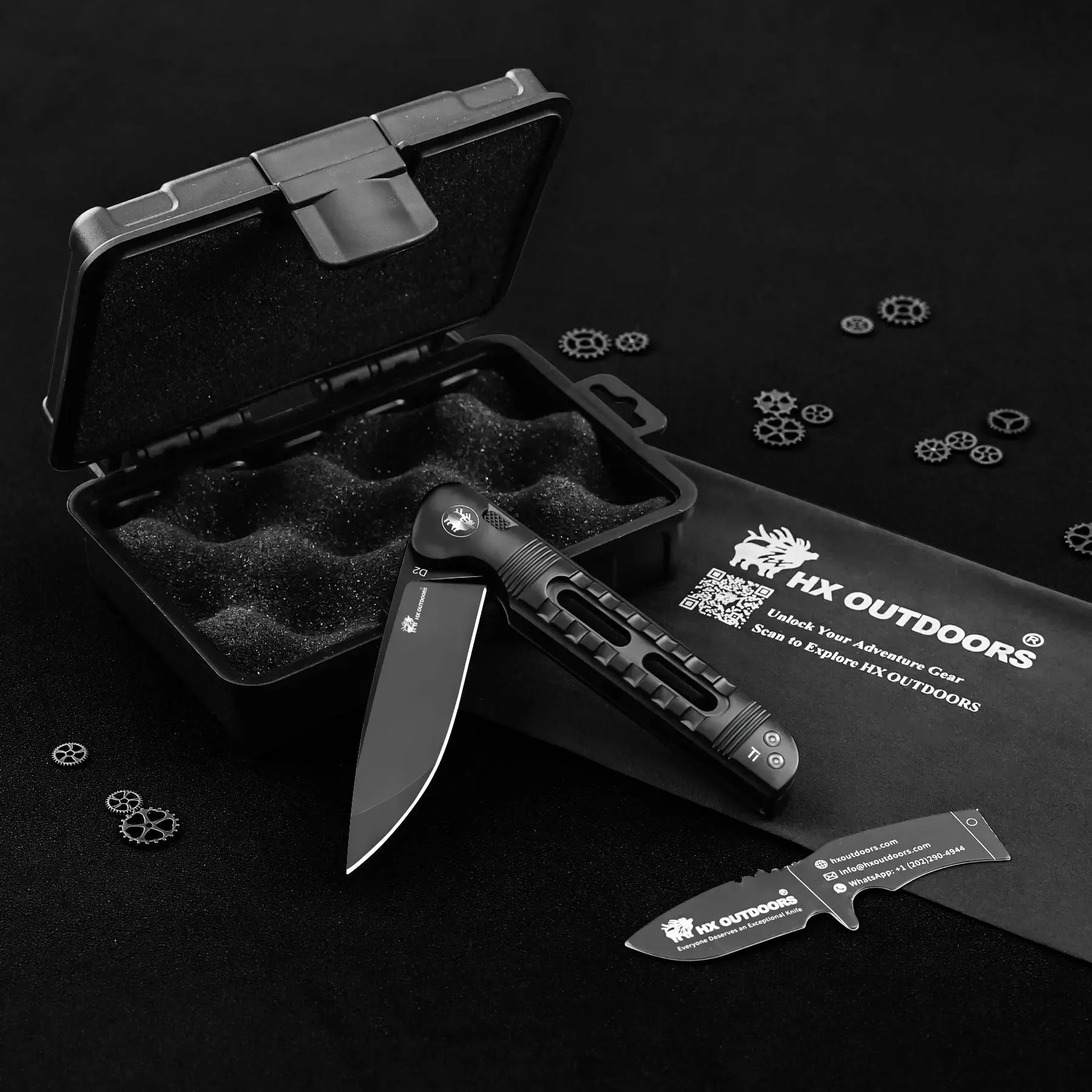 DARK MASTER | BUTTON LOCK | D2 | BLACK TITANIUM | ZD-112A