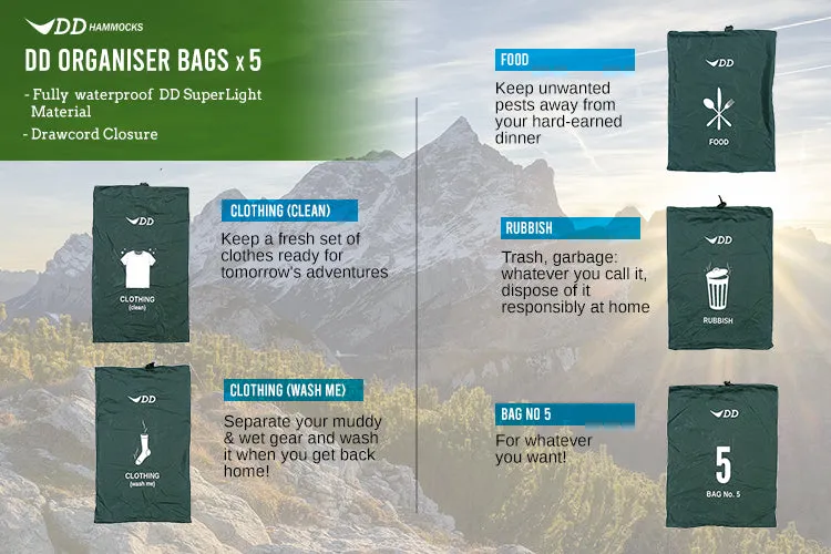 DD - Organiser bags x 5