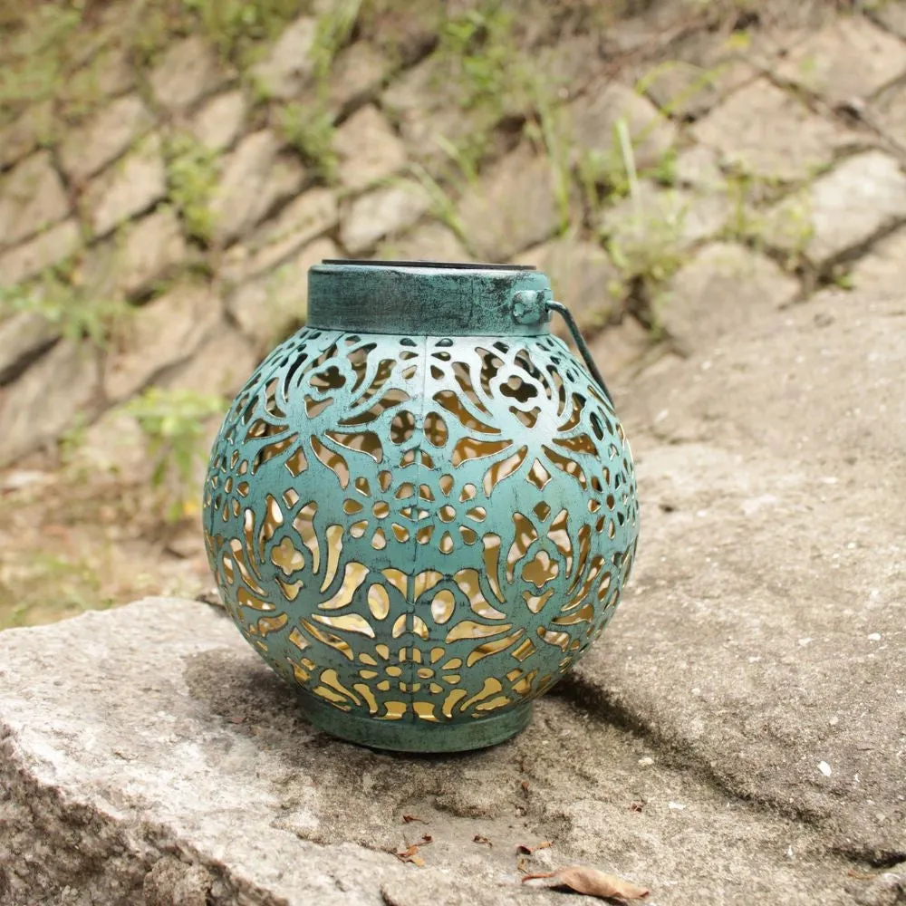 Decorative Solar Lantern | Floral Cut-Out Shadow Projector