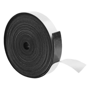 DEVNOL Neoprene Solid Rubber Strips with Adhesive Backing 1/16 (.062)" Thick X 1" Wide X 25'Long Grade 65A for Gasket, Surface Protection, Sealing