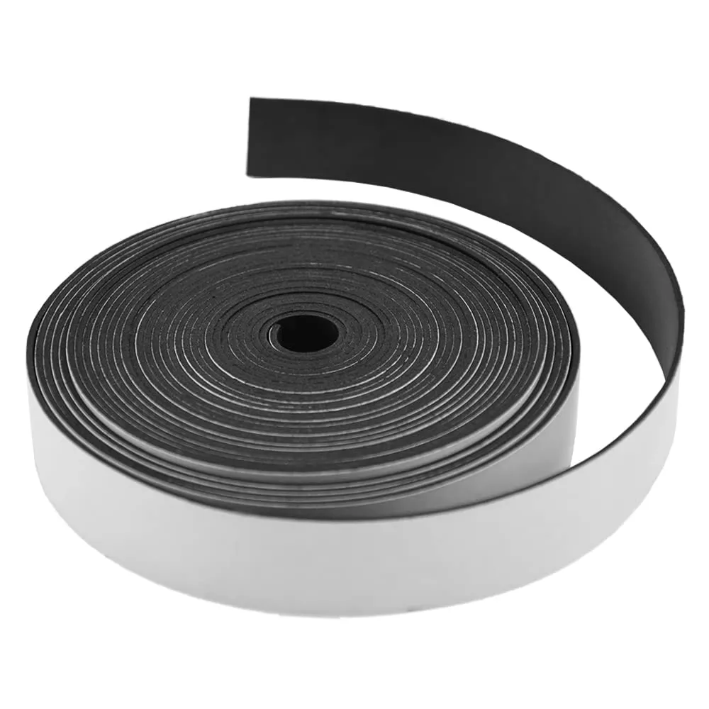 DEVNOL Neoprene Solid Rubber Strips with Adhesive Backing 1/16 (.062)" Thick X 1" Wide X 25'Long Grade 65A for Gasket, Surface Protection, Sealing