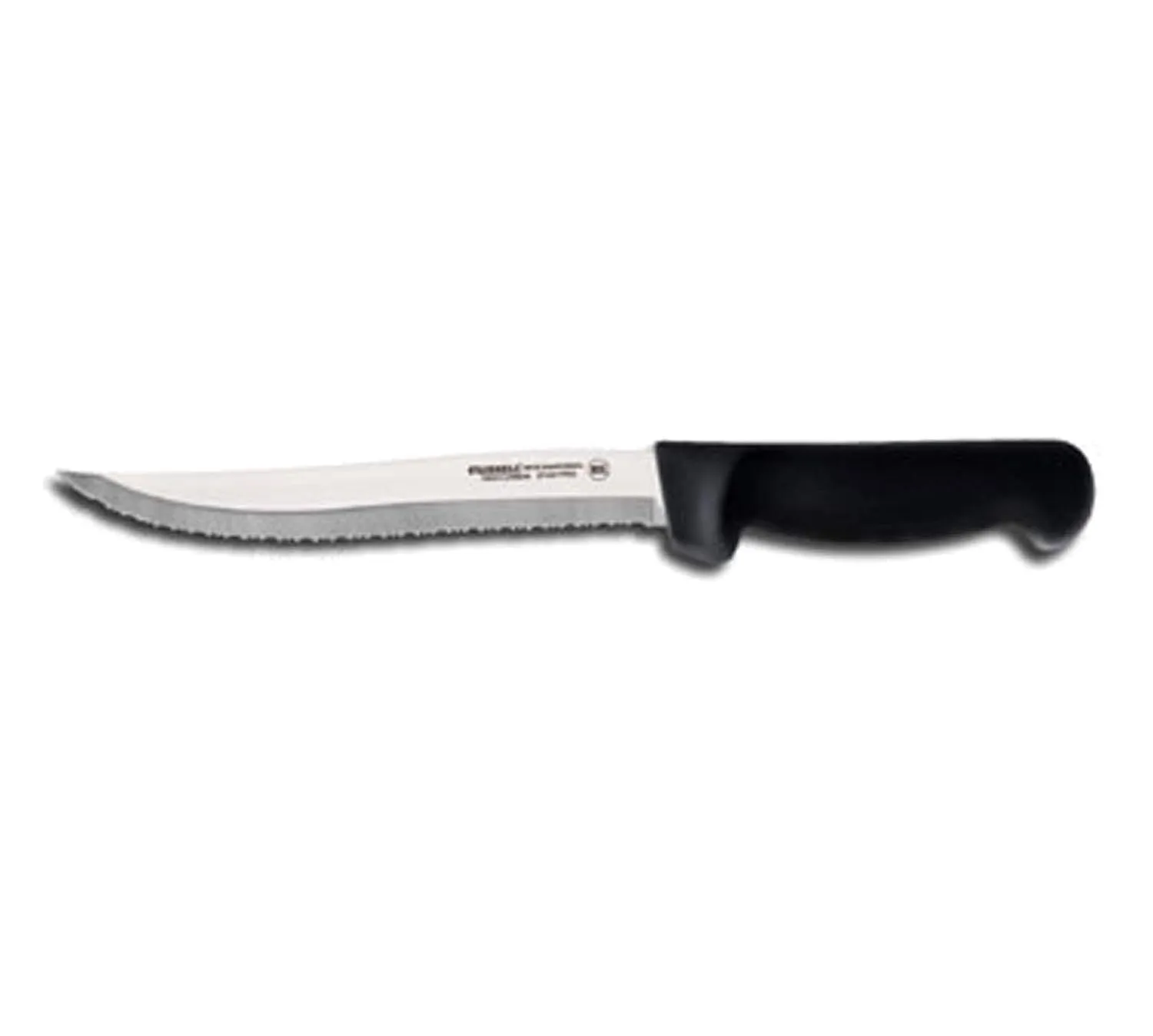 Dexter Russell P94848B Basics (31628B) Utility Knife, 8", Scalloped Edge, Stain-Free, high-Carbon Steel, Black Polypropylene Handle, NSF Certified‍​​‌‌‌​‍​‌​​‌​‍​​‌‌‌‌​‍​​‌‌​‌‍​​‌‌​​‍​​‌‌‌‌​‍​‌​