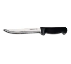 Dexter Russell P94848B Basics (31628B) Utility Knife, 8", Scalloped Edge, Stain-Free, high-Carbon Steel, Black Polypropylene Handle, NSF Certified‍​​‌‌‌​‍​‌​​‌​‍​​‌‌‌‌​‍​​‌‌​‌‍​​‌‌​​‍​​‌‌‌‌​‍​‌​