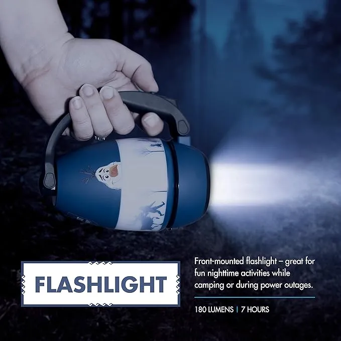 Disney Frozen Olaf 3-in-1 LED Lantern, Single-Pack, Night Light, Battery Operated, 200 Lumens, High/Low/Off, Flashlight, Desk, Table Top, Camping, Travel, Bedroom, 46627