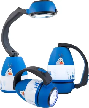 Disney Frozen Olaf 3-in-1 LED Lantern, Single-Pack, Night Light, Battery Operated, 200 Lumens, High/Low/Off, Flashlight, Desk, Table Top, Camping, Travel, Bedroom, 46627