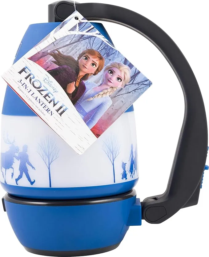 Disney Frozen Olaf 3-in-1 LED Lantern, Single-Pack, Night Light, Battery Operated, 200 Lumens, High/Low/Off, Flashlight, Desk, Table Top, Camping, Travel, Bedroom, 46627