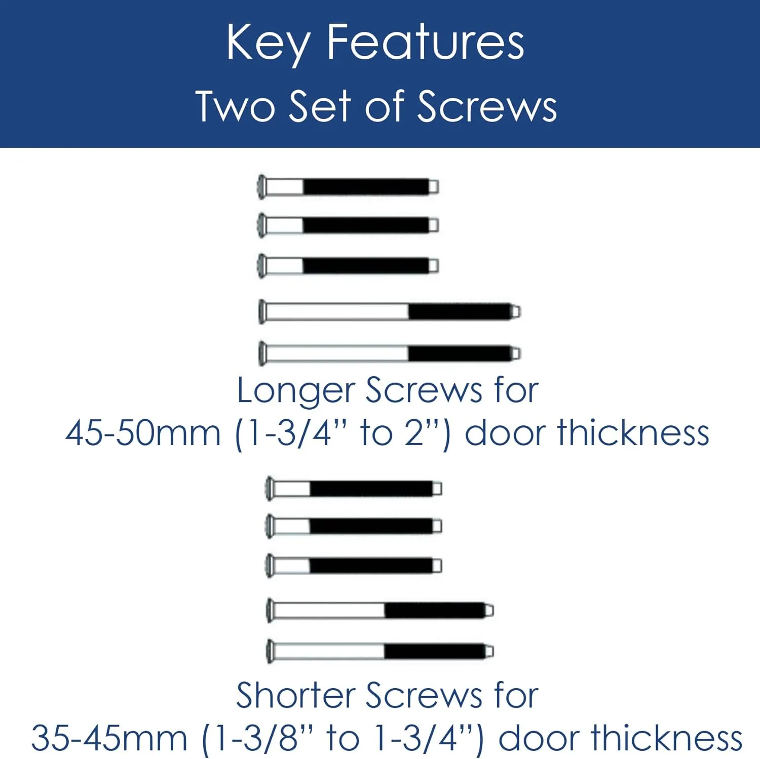 Double Door Handle Sets with Single Cylinder Deadbolt, Rectangular Adjustable Entry Door Lock Sets with Dummy (Arch Lever, Oil Rubbed Bronze)
