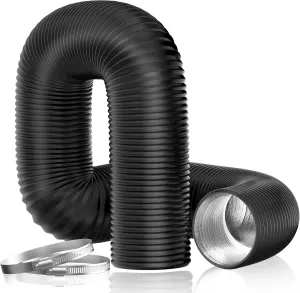 Dryer Vent Hose, 4'' Insulated Flexible Duct 16FT with 2 Duct Clamps, Heavy-Duty Three Layer Protection for HVAC Ventilation, Duct Fan Systems