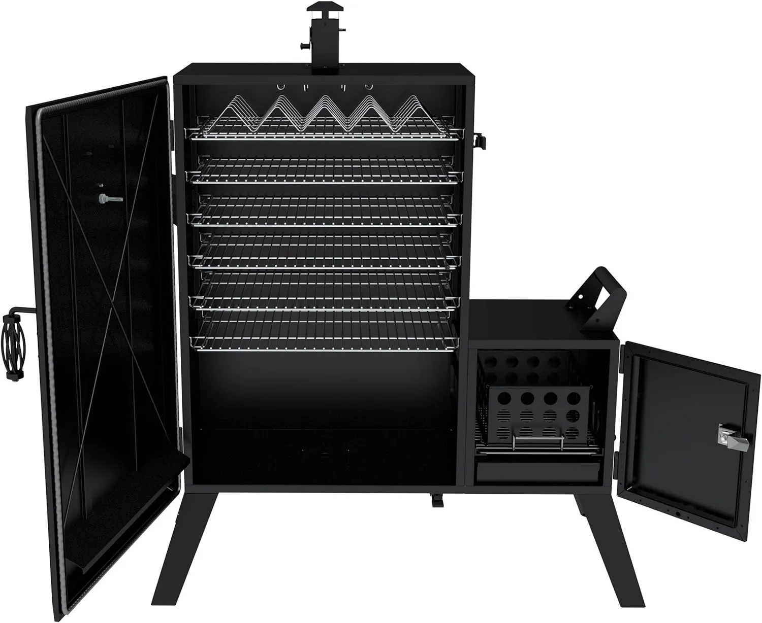 Dyna-Glo DGO1890BDC-D Wide Body Vertical Offset Charcoal Smoker,Black