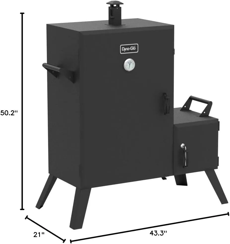 Dyna-Glo DGO1890BDC-D Wide Body Vertical Offset Charcoal Smoker,Black