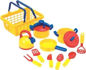 Educational Insights Pots 'N' Pans Set, Kitchen Toys, Pretend Kitchen Set, Set of 13, Ages 3 