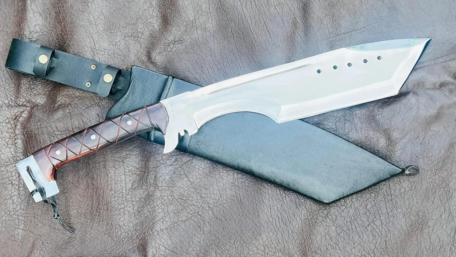 EGKH-18 Inch Giant Heavy Duty Bowie Knife-Thick Spine-Bush craft and Survival knives-Extra Strong High Tempered-sharpen-Real working