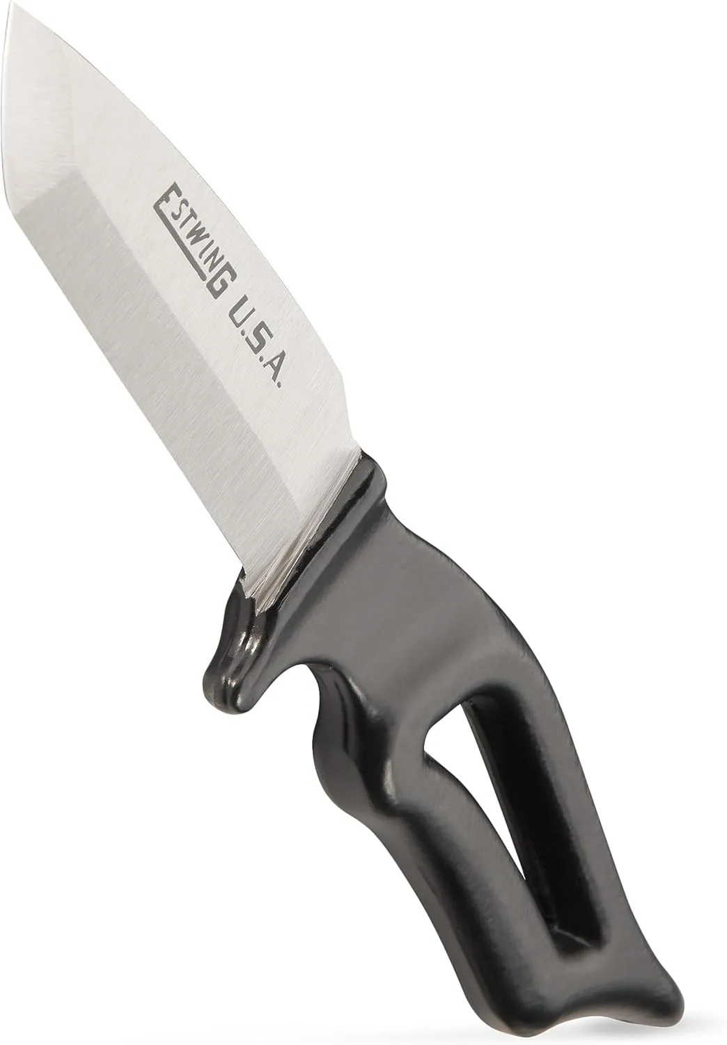 Estwing Tanto Knife - 4" Fixed Blade Knife with Forged Steel Construction & Reinforced Nylon Sheath - ETK-4
