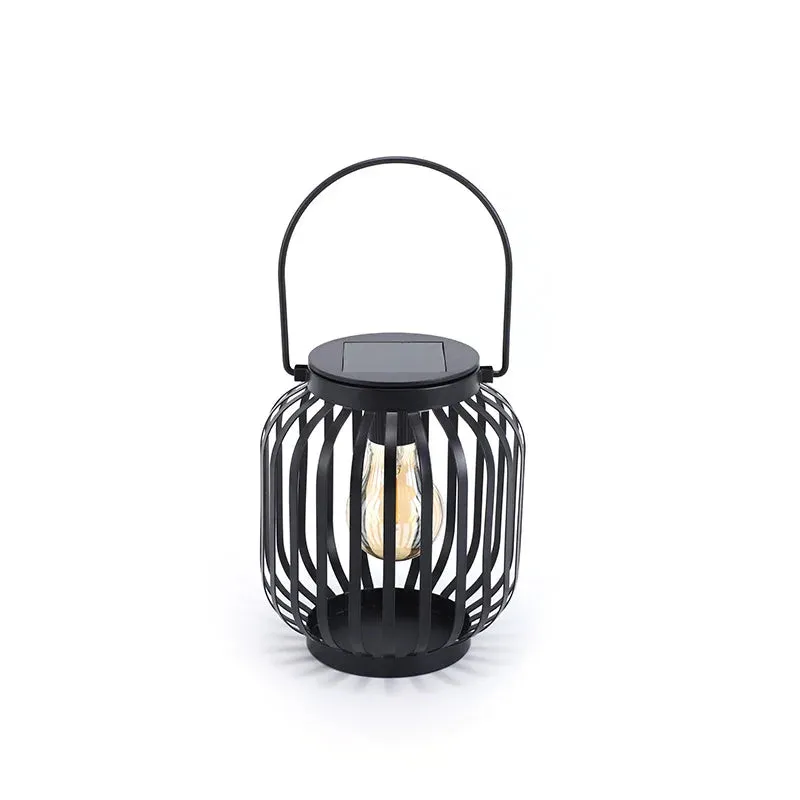 European Style Solar Garden Lantern - Antique Iron Art Landscape Light for B&B Courtyards