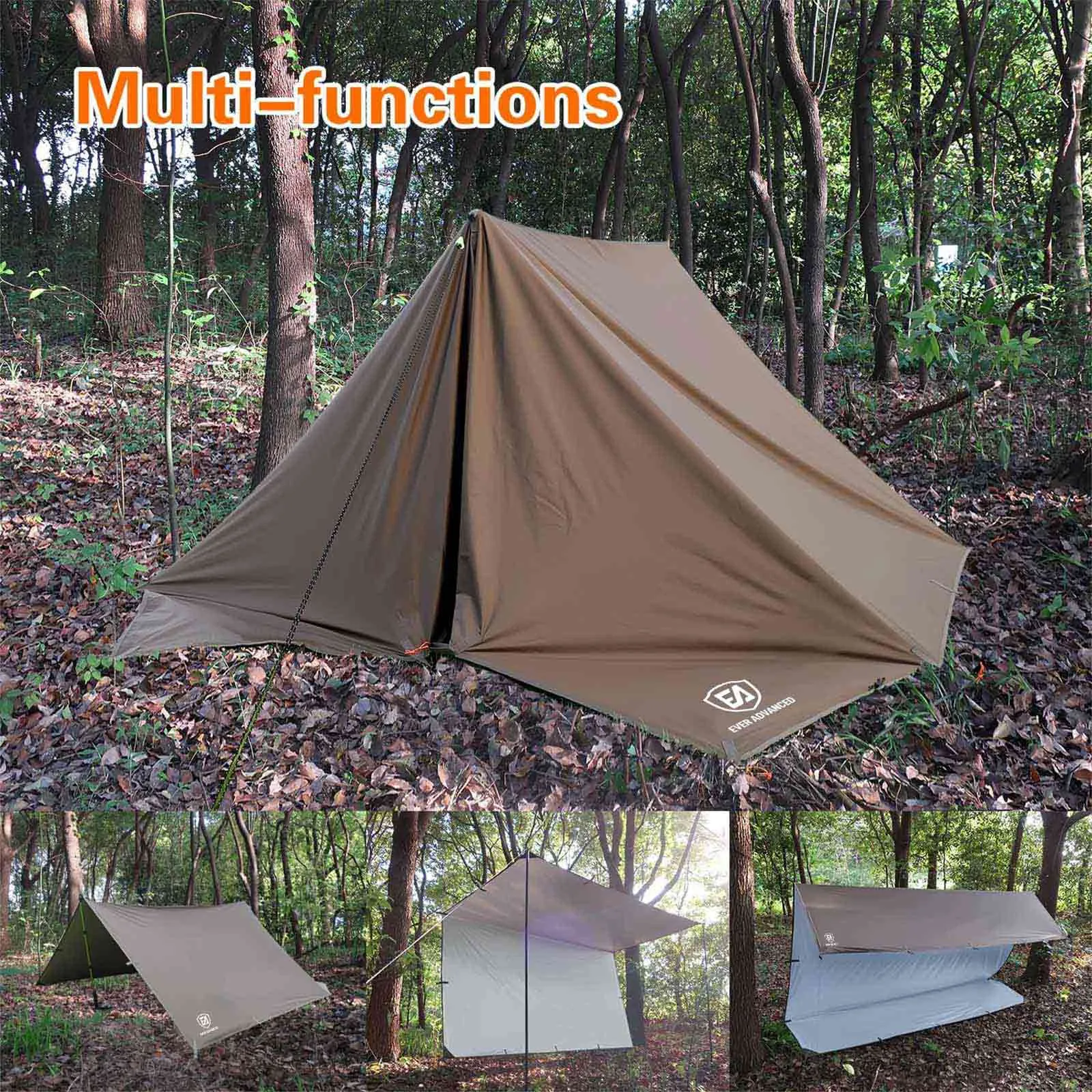 EVER ADVANCED Folding Tent Waterproof Portable Tarp
