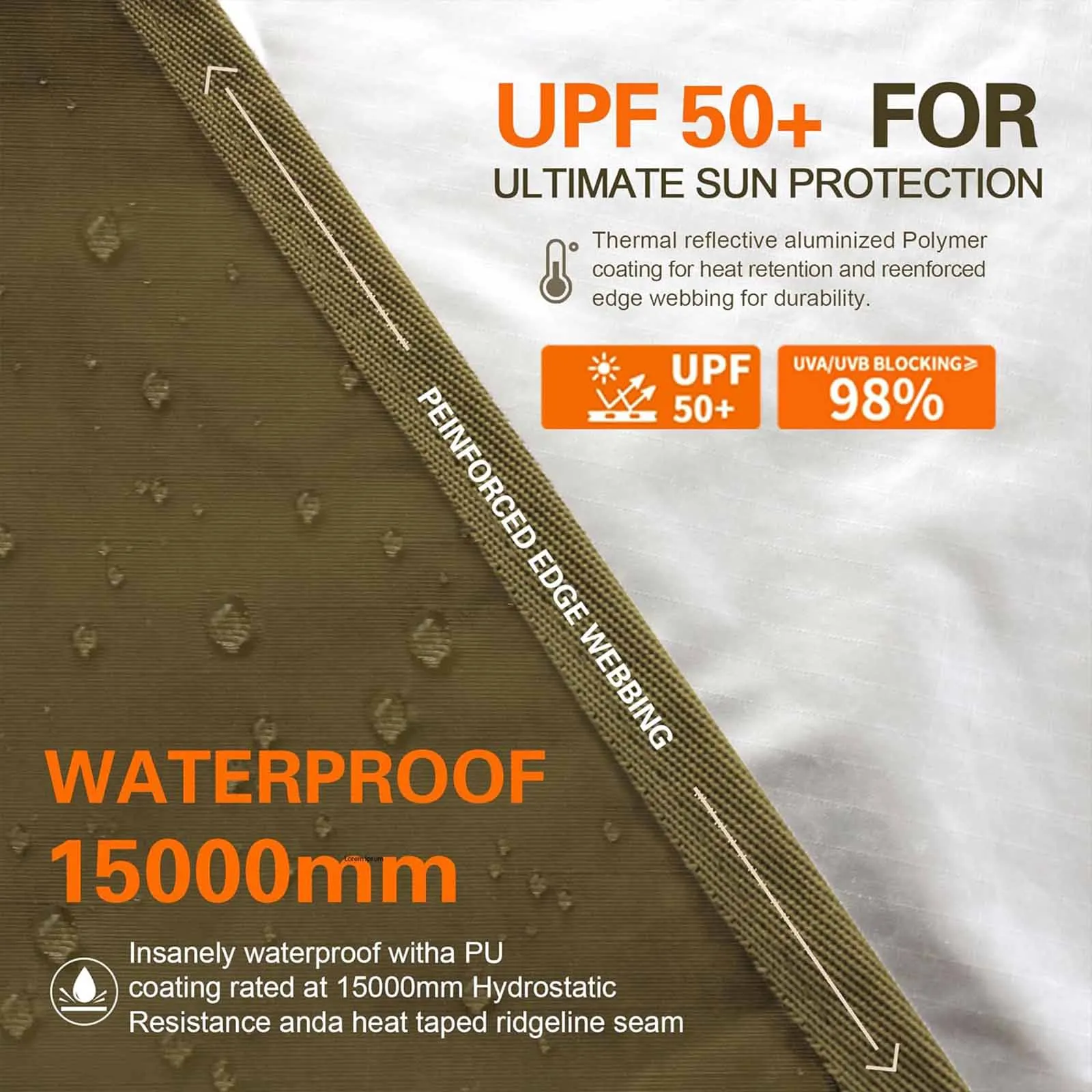 EVER ADVANCED Folding Tent Waterproof Portable Tarp