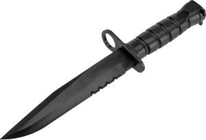 Evike - S&T M10 Style Rubber Bayonet with Hardshell Sheath - Black