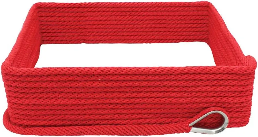 Extreme Max 3006.2651 BoatTector Solid Braid MFP Anchor Line with Thimble - 3/8" x 100', Red