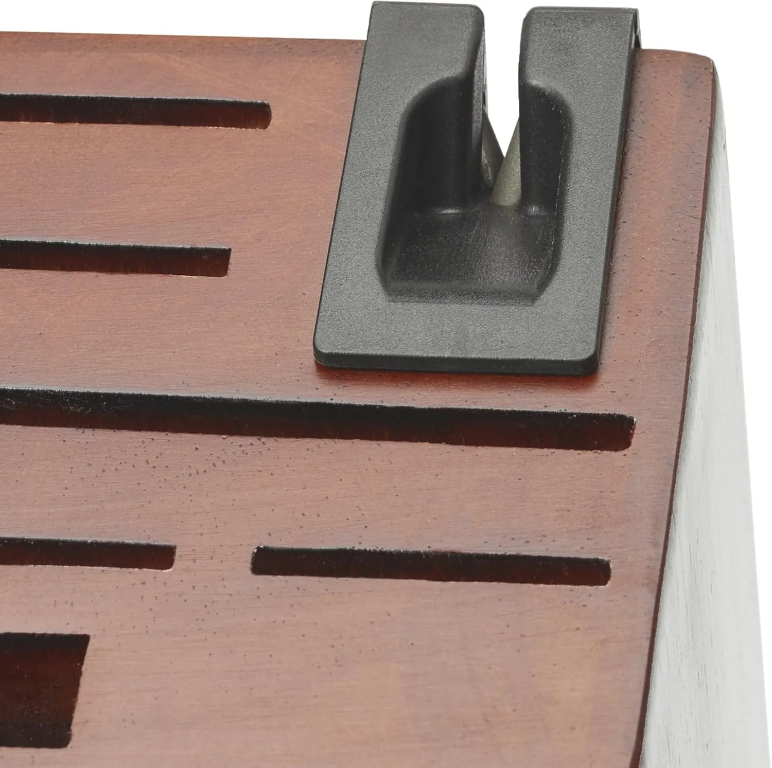 Farberware Forged Triple Rivet Kitchen Knife Block Set with Built-In Knife Sharpener, 21-Piece Set, High-Carbon Stainless Steel Knife Set Includes Meat Cleaver, Carving Fork and 8 Steak Knives, Cherry