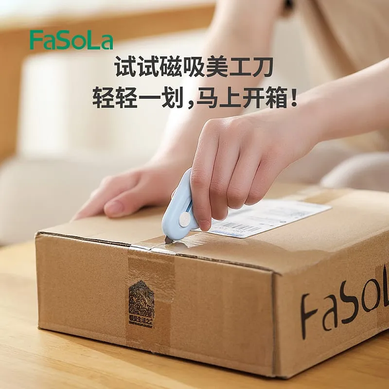FaSoLa Mini Portable Magnetic Utility Knife - Blue Cloud Shape, 6.1*4.1cm