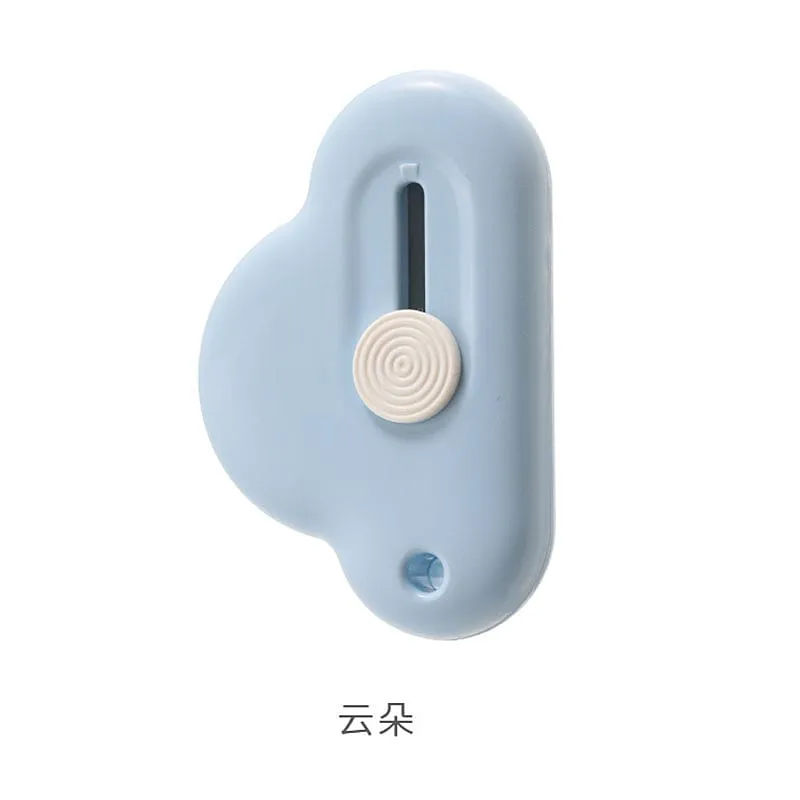 FaSoLa Mini Portable Magnetic Utility Knife - Blue Cloud Shape, 6.1*4.1cm