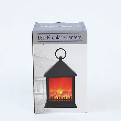 Fireplace Lantern  Super Bright LEDs 6 Hours Timer Battery Operated, Plastic Hanging Sitting Decoration Indoor & Outdoor Use LED Fireplace Lamp