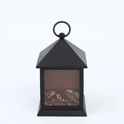 Fireplace Lantern  Super Bright LEDs 6 Hours Timer Battery Operated, Plastic Hanging Sitting Decoration Indoor & Outdoor Use LED Fireplace Lamp