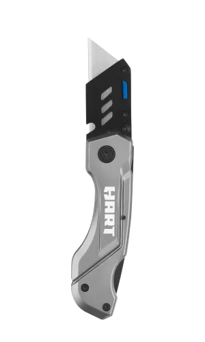 Folding Lock-Back Utility Knife w/ 10 Blades