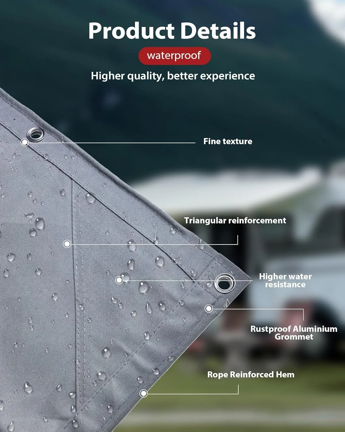 FoundGo Canvas Tarp 12x12ft Heavy Duty Waterproof Tarps with Grommets, UV Resistant, 22 Mil Tarpaulin,14 oz Durable Cloth Covers for Car, Roof, Boat, Camp, Canopy, Woodpile with Ropes-Grey