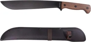 Full Tang Machete bushcraft Machete with Sheath 12.4 Inch Wood Handle for Yard Work Controlled Chopping & Cutting Hunting, Gardening, Survival, Hunting, Camping and Bushcraft