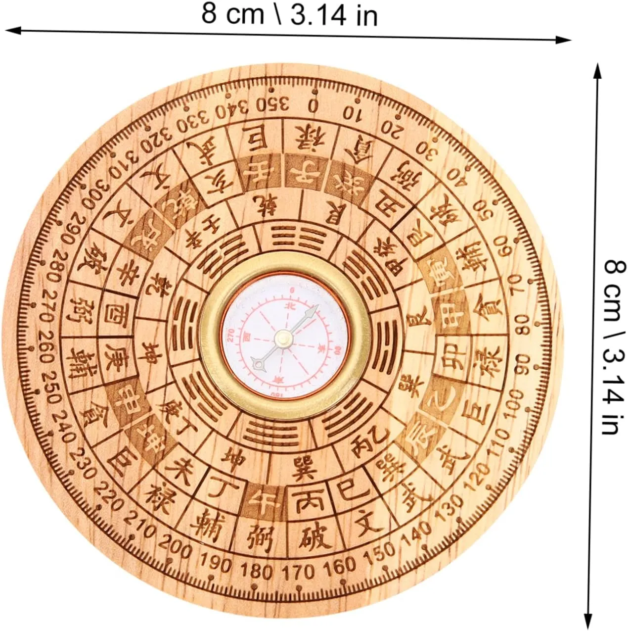 Gadpiparty 2pcs Mahogany Compass Chinoiserie Decor Outdoor Gift Retro Gifts for Men Compass Gift to Son Chinese