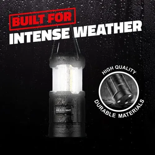 GearLight Camping Lantern - 2 Portable, LED Battery Powered Lamp