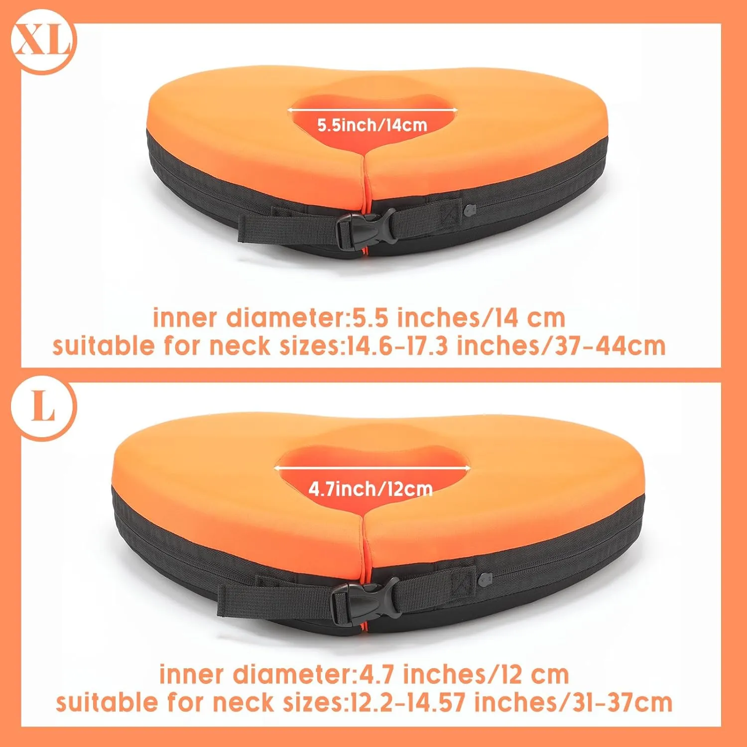 Geelin Float Swim Collar for Head and Neck Support,Filled with Foam Plastic Particles (Not Inflatable),Floatation Devices for Adults,Fits Most Adult Neck Sizes for Learn to Swim or Therapy