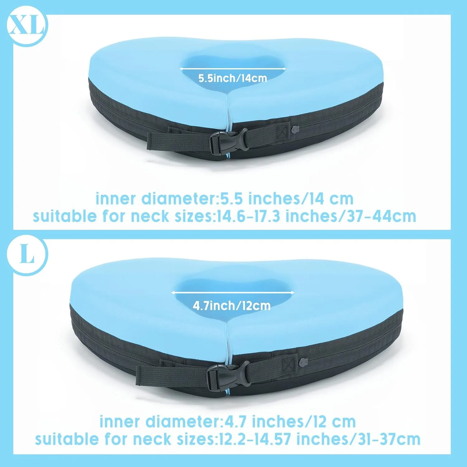 Geelin Float Swim Collar for Head and Neck Support,Filled with Foam Plastic Particles (Not Inflatable),Floatation Devices for Adults,Fits Most Adult Neck Sizes for Learn to Swim or Therapy