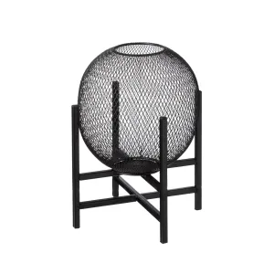 Glitzhome 11.5"H Set of 2 Mesh Edison Bulb Outdoor Solar Lantern with Stand