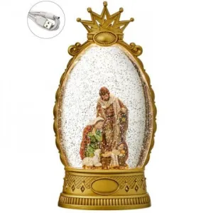 Golden Holy Family Crown Lighted Water Lantern