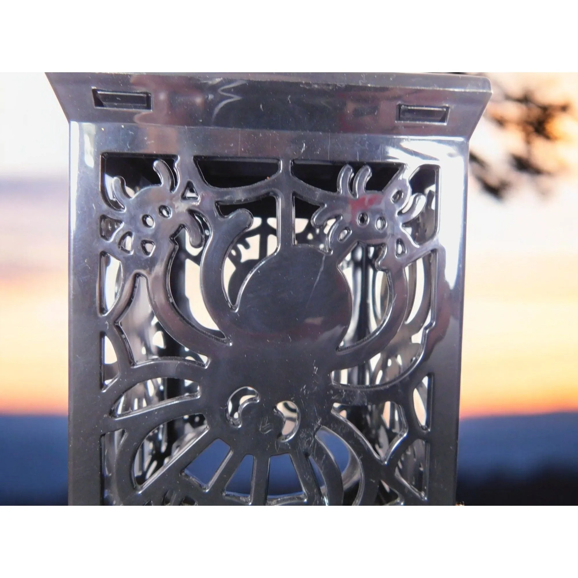 Gothic Black Decorative Lantern Battery Operated Light Witchy Decor