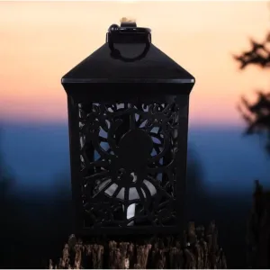Gothic Black Decorative Lantern Battery Operated Light Witchy Decor