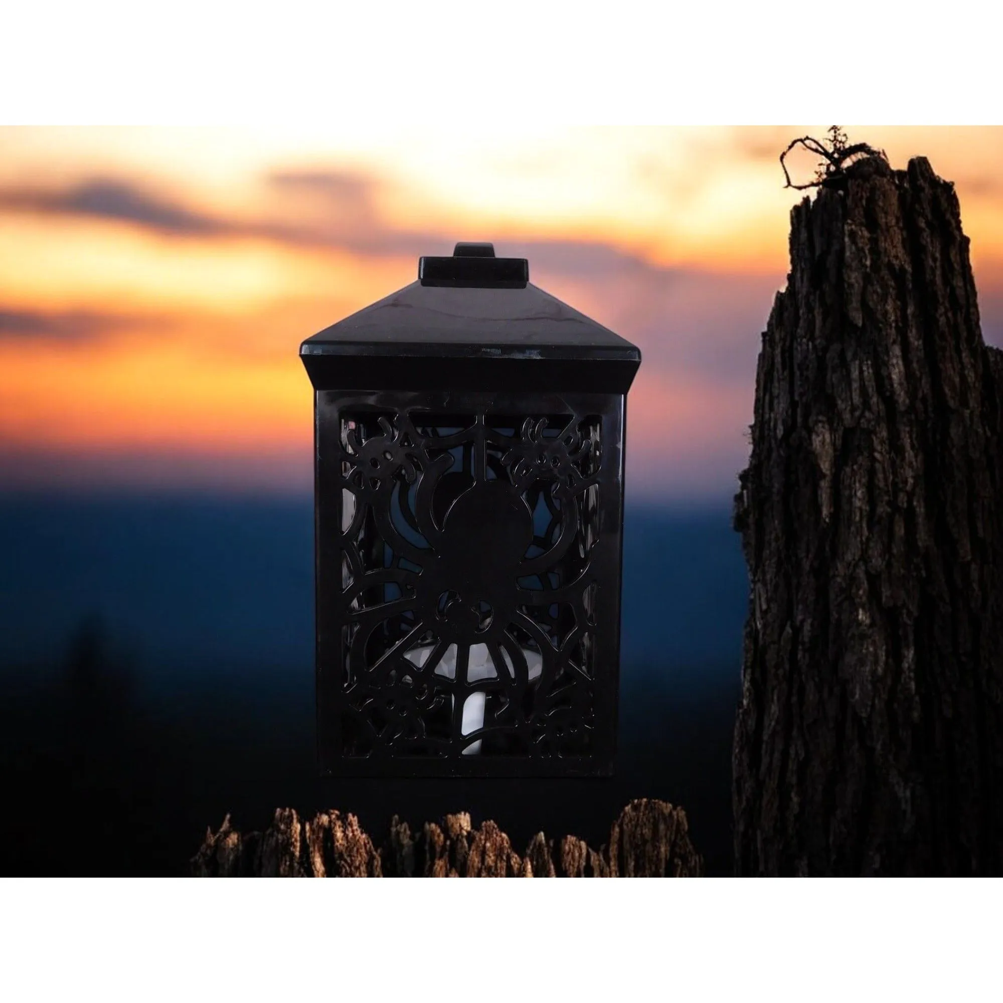 Gothic Black Decorative Lantern Battery Operated Light Witchy Decor