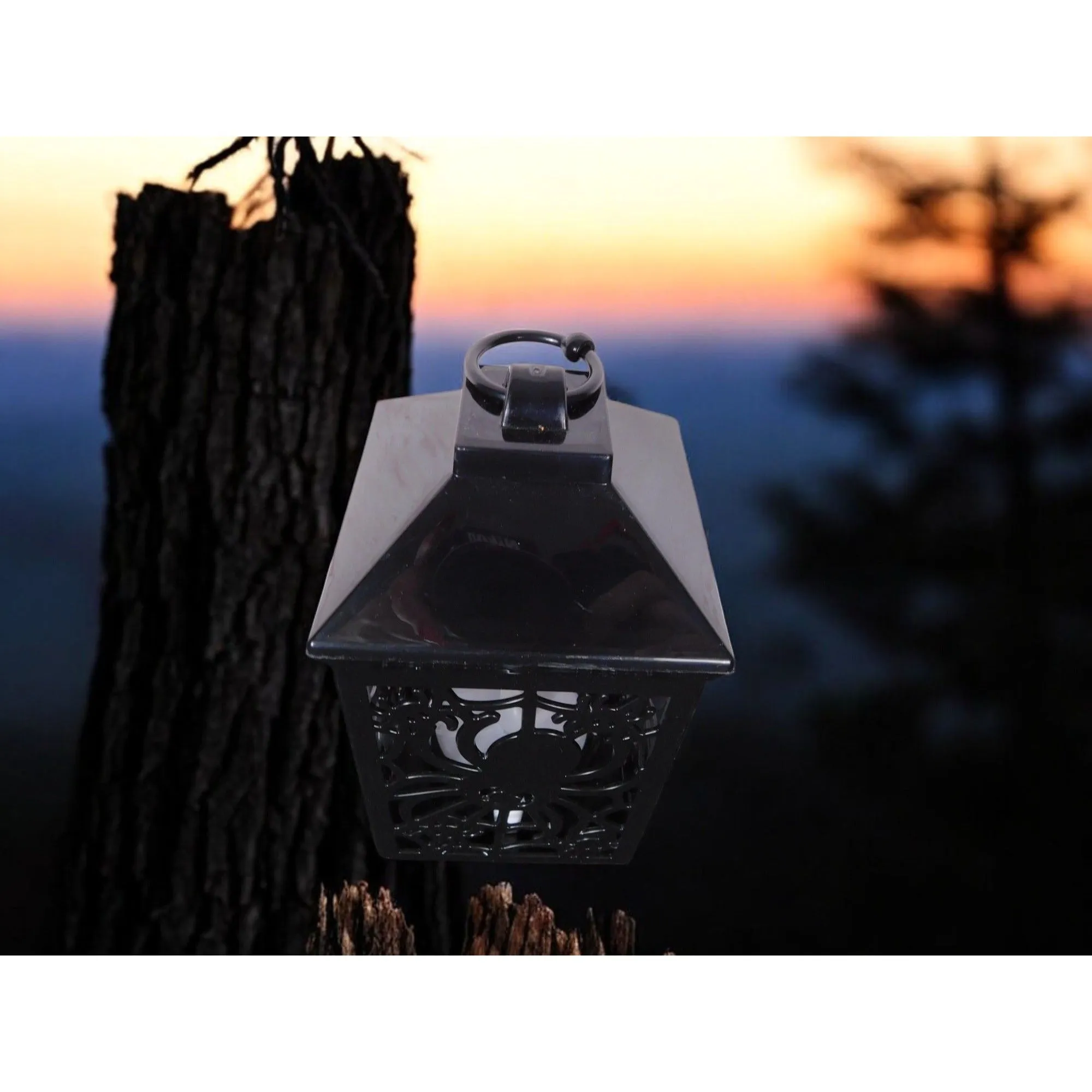 Gothic Black Decorative Lantern Battery Operated Light Witchy Decor